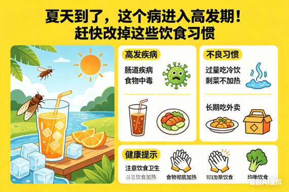 夏天到了，这个病进入高发期！赶快改掉这些饮食习惯