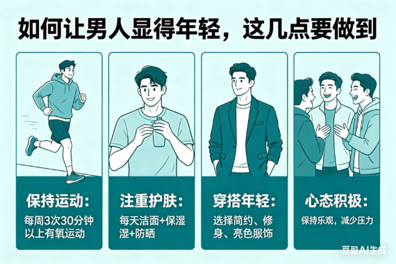 如何让男人显得年轻，这几点要做到