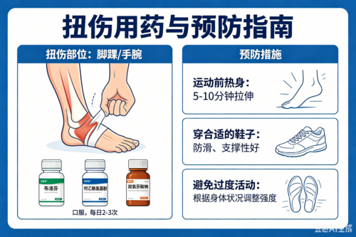 扭伤吃什么止痛药？如何预防扭伤？
